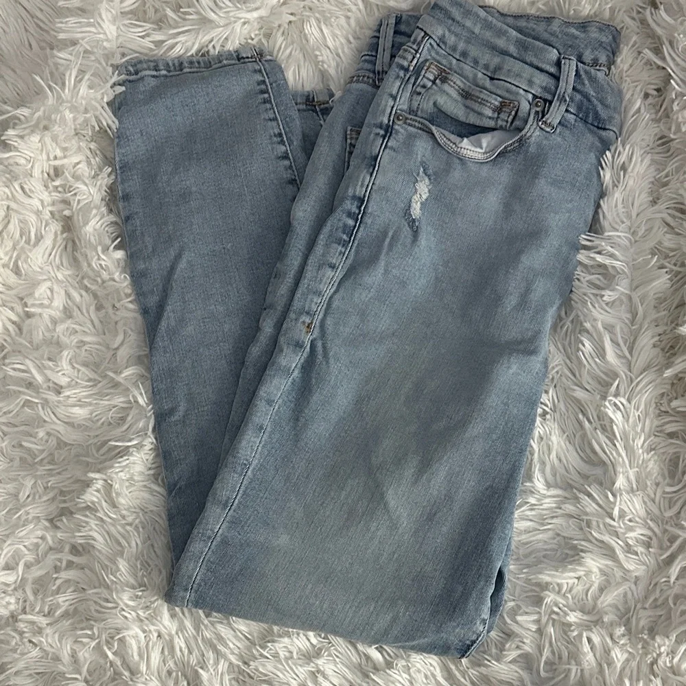 Good American Light Blue Straight Leg Jeans - Picture 1 of 4